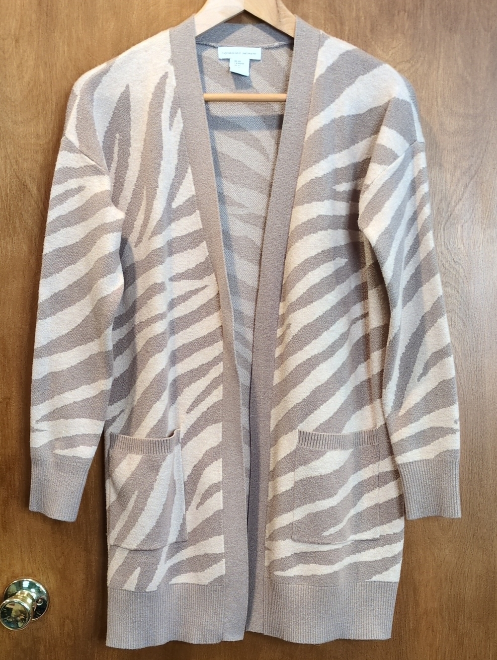 cupcakes & cashmere Zebra-Print Open Cardigan Size XS